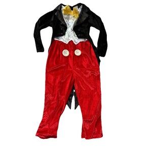 Disney Mickey Mouse Costume Size 3-4 Halloween/Dress Up No Ears